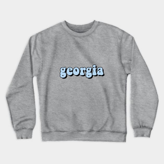 Pale Blue Georgia Crewneck Sweatshirt by AdventureFinder